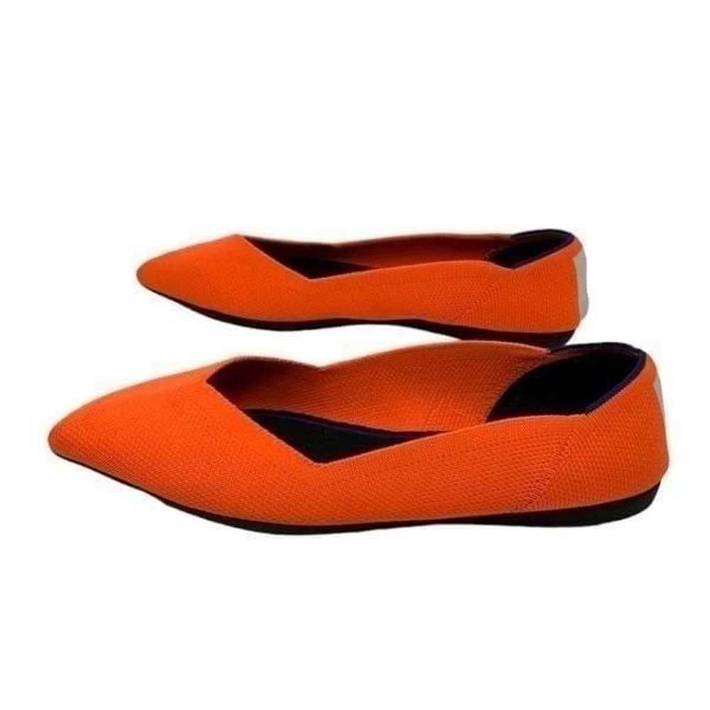 Rothy's The Point RARE Neon Orange Flats Size 6 - image 7