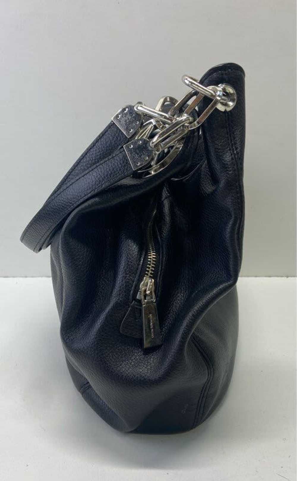 Michael Kors Fulton Black Leather Shoulder Hobo S… - image 4