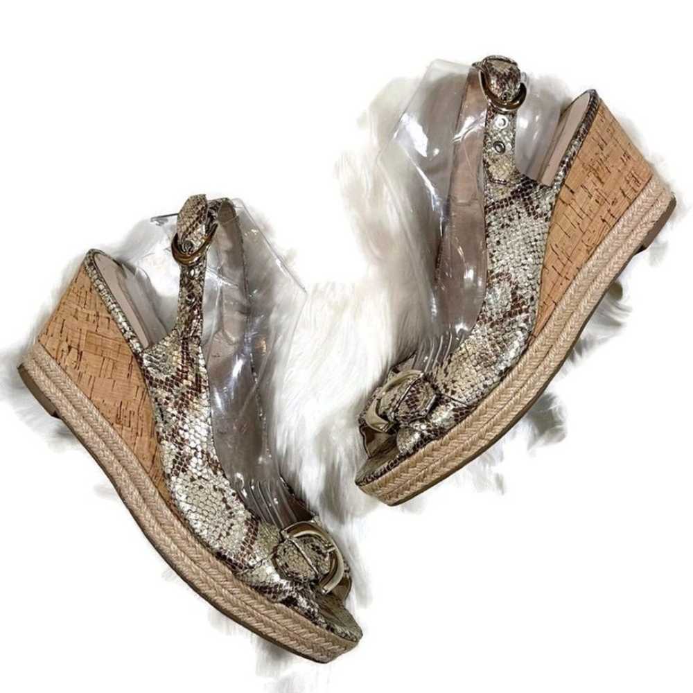 Franco Sarto Kendra Snakeskin Wedge Sandals - image 1