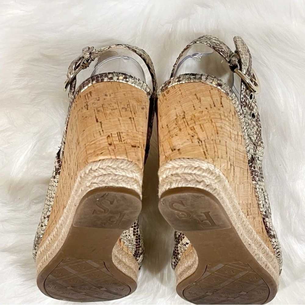 Franco Sarto Kendra Snakeskin Wedge Sandals - image 7