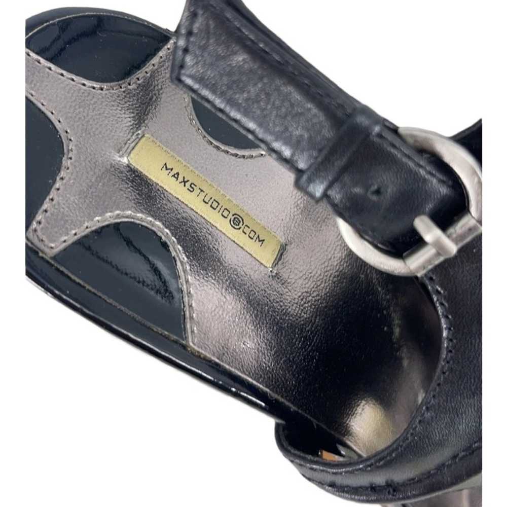 Slingback Leather Open Toe Shoe Max Studio Size 1… - image 4