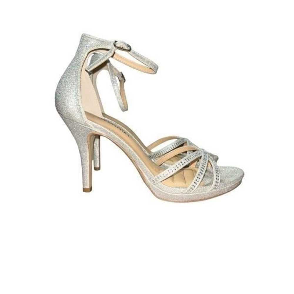 Badgley Mischka Women's Strappy High Heels Silver… - image 4
