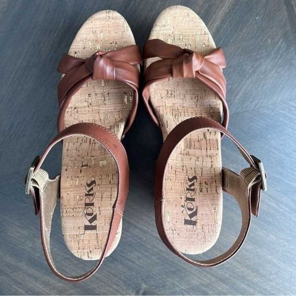 KORK-EASE Dawson Wedge Sandals in Brown Size 10 N… - image 11