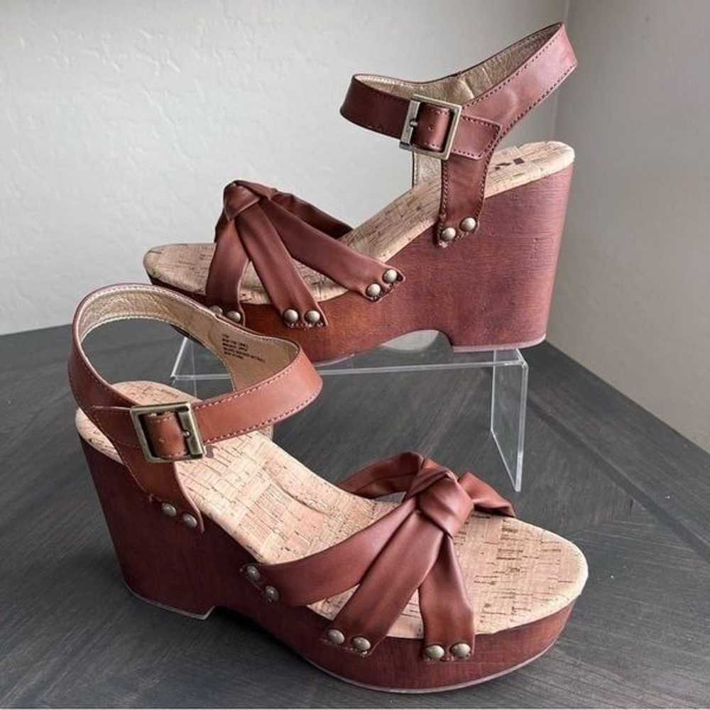 KORK-EASE Dawson Wedge Sandals in Brown Size 10 N… - image 3