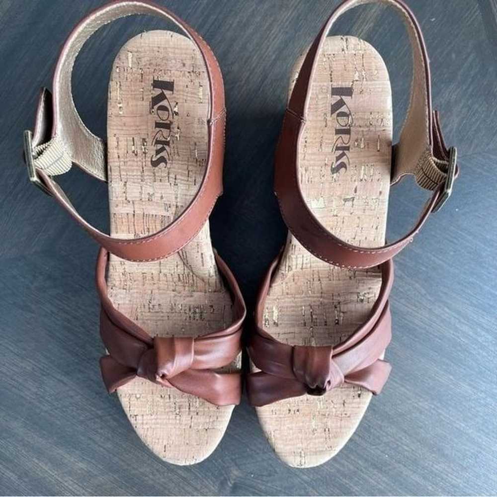KORK-EASE Dawson Wedge Sandals in Brown Size 10 N… - image 6