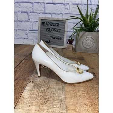 Bally white vintage pumps heels 8M - image 1