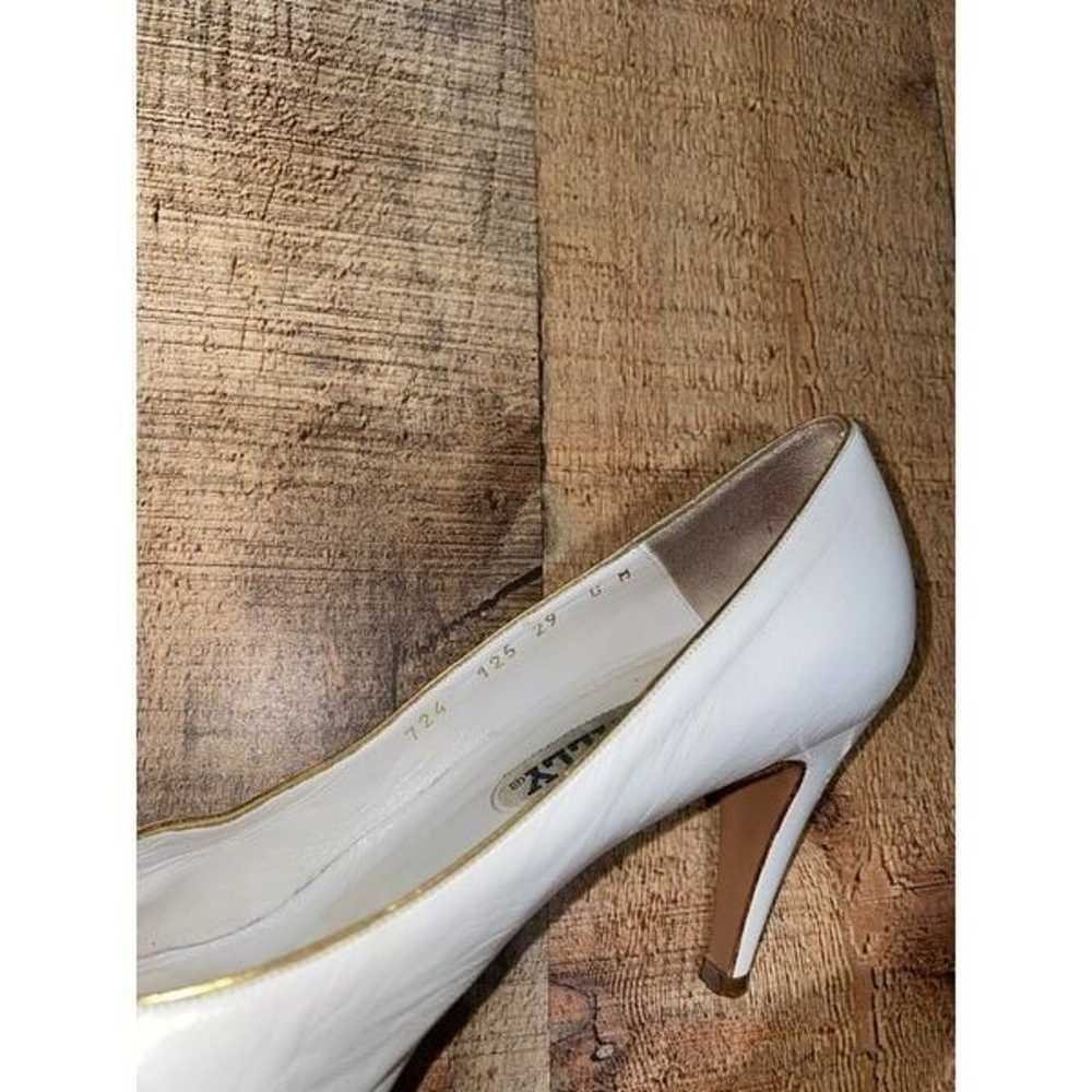 Bally white vintage pumps heels 8M - image 3
