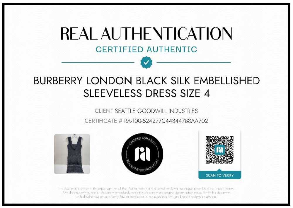 AUTHENTICATED BURBERRY LONDON SILK EMBELLISHED SL… - image 2