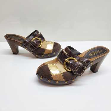 AUTHENTICATED WMN'S COACH 'SEBRINA' CHUNKY MULE C… - image 1