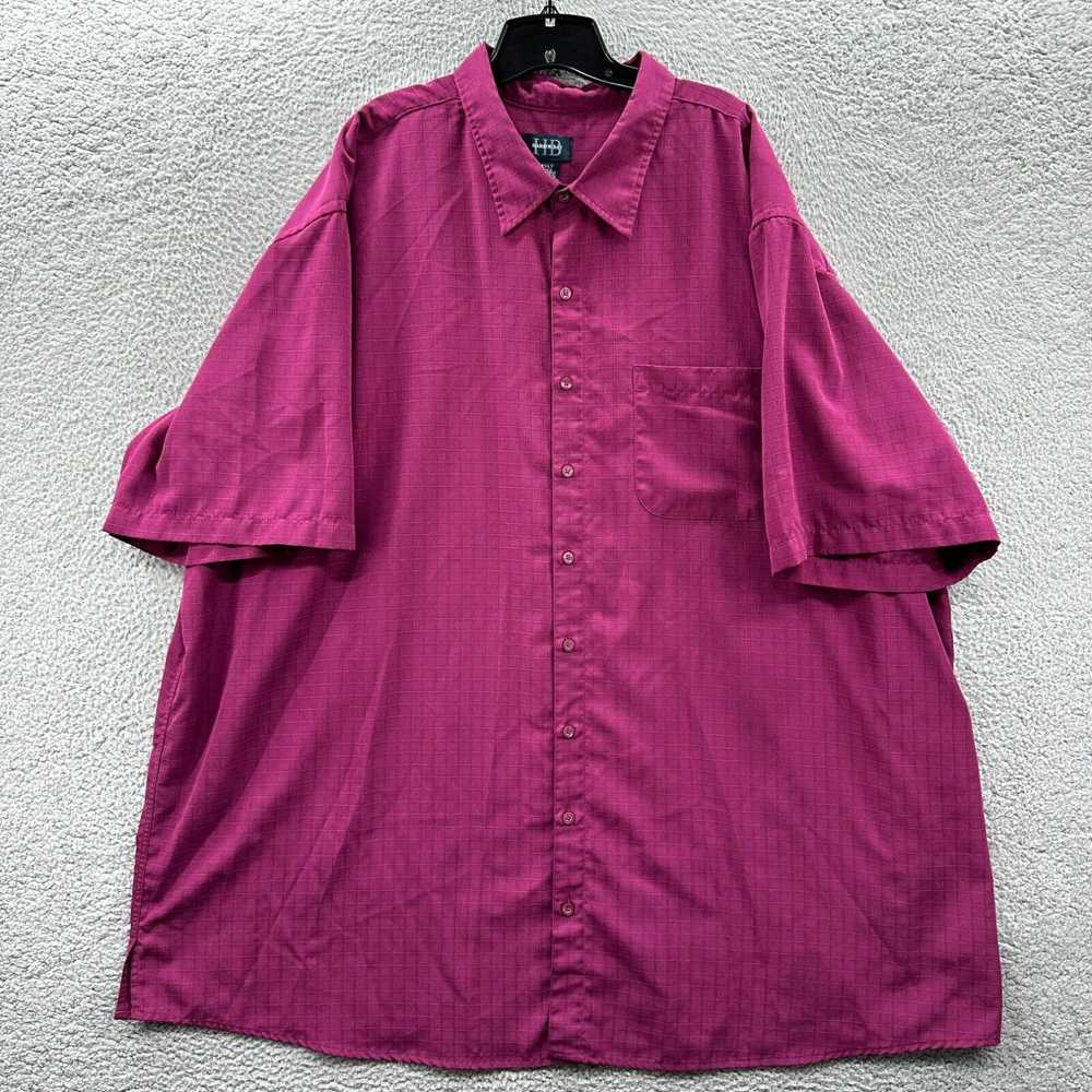 Vintage HARBOR BAY Shirt Mens 4XLT Button Up Shor… - image 1