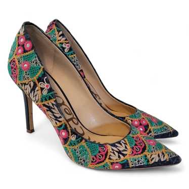 Sam Edelman Hazel Floral Embroidered Heels Pumps … - image 1