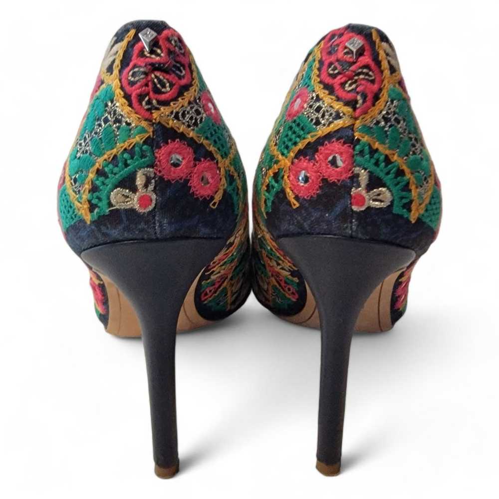 Sam Edelman Hazel Floral Embroidered Heels Pumps … - image 5