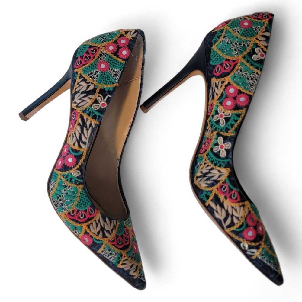 Sam Edelman Hazel Floral Embroidered Heels Pumps … - image 7
