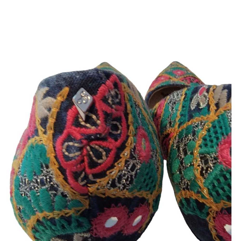 Sam Edelman Hazel Floral Embroidered Heels Pumps … - image 8