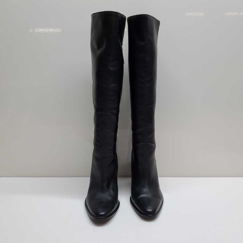 Zara High Heeled Leather Boots 37 - image 2