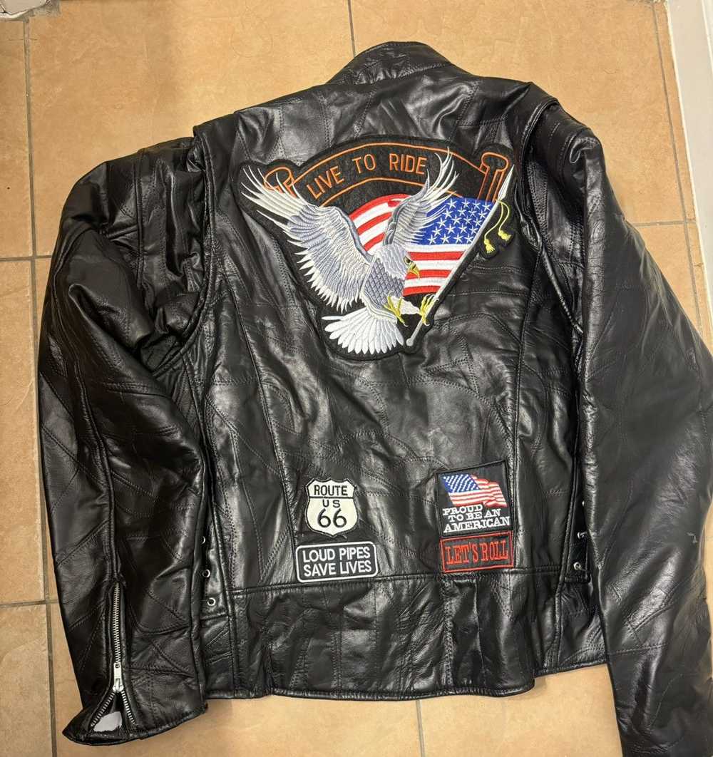 Leather Jacket × Streetwear × Vintage Bike leathe… - image 2
