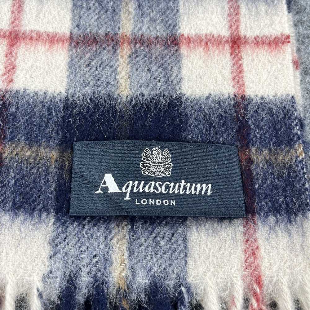 Aquascutum × Vintage Aquascutum Scarf / Muffler /… - image 9