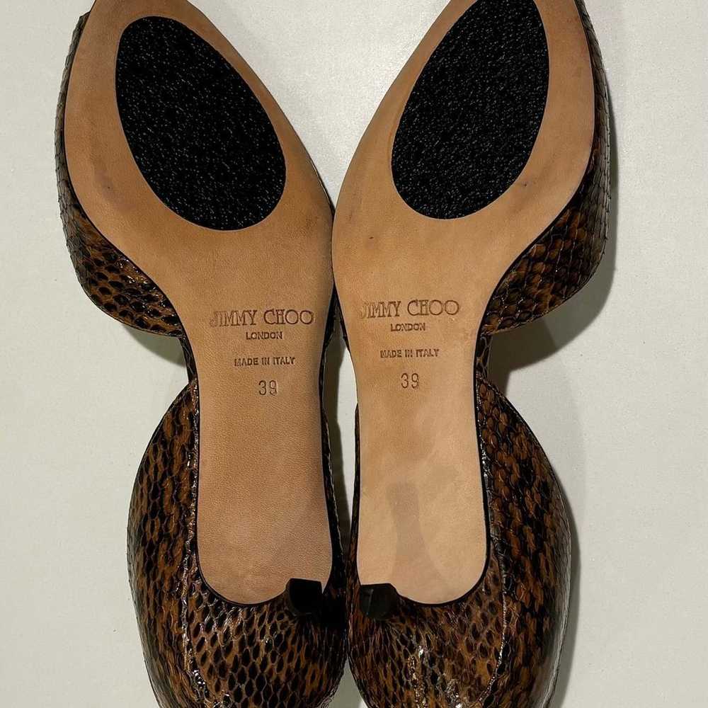 Jimmy Choo Brown/Black Snake Skin Heels (Size 39/… - image 4