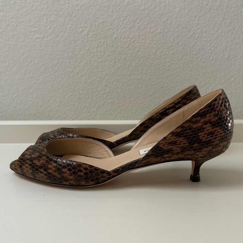 Jimmy Choo Brown/Black Snake Skin Heels (Size 39/… - image 7