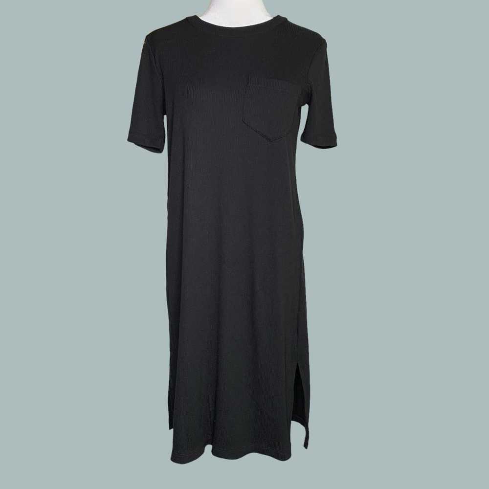 Madewell Black Ribbed Maxi Dress - image 1