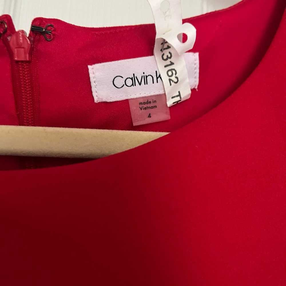 Calvin Klein red dress size 4 - image 3