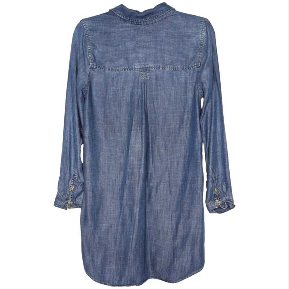 American Eagle Chambray Denim Button Front Tunic … - image 2