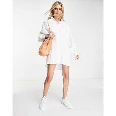 ASOS DESIGN NWOT Double Cloth Oversized Shirt Dre… - image 1