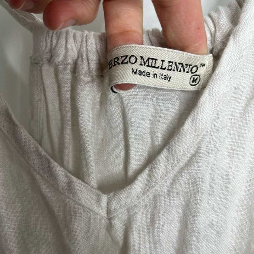 Terzo Millennio Sleeveless Linen Midi Dress Made … - image 2