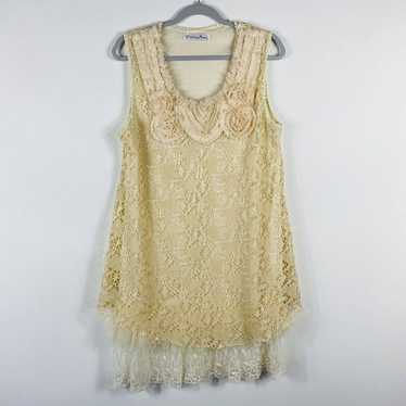 Pretty Angel Lace Applique Sleeveless Tunic Dress… - image 1