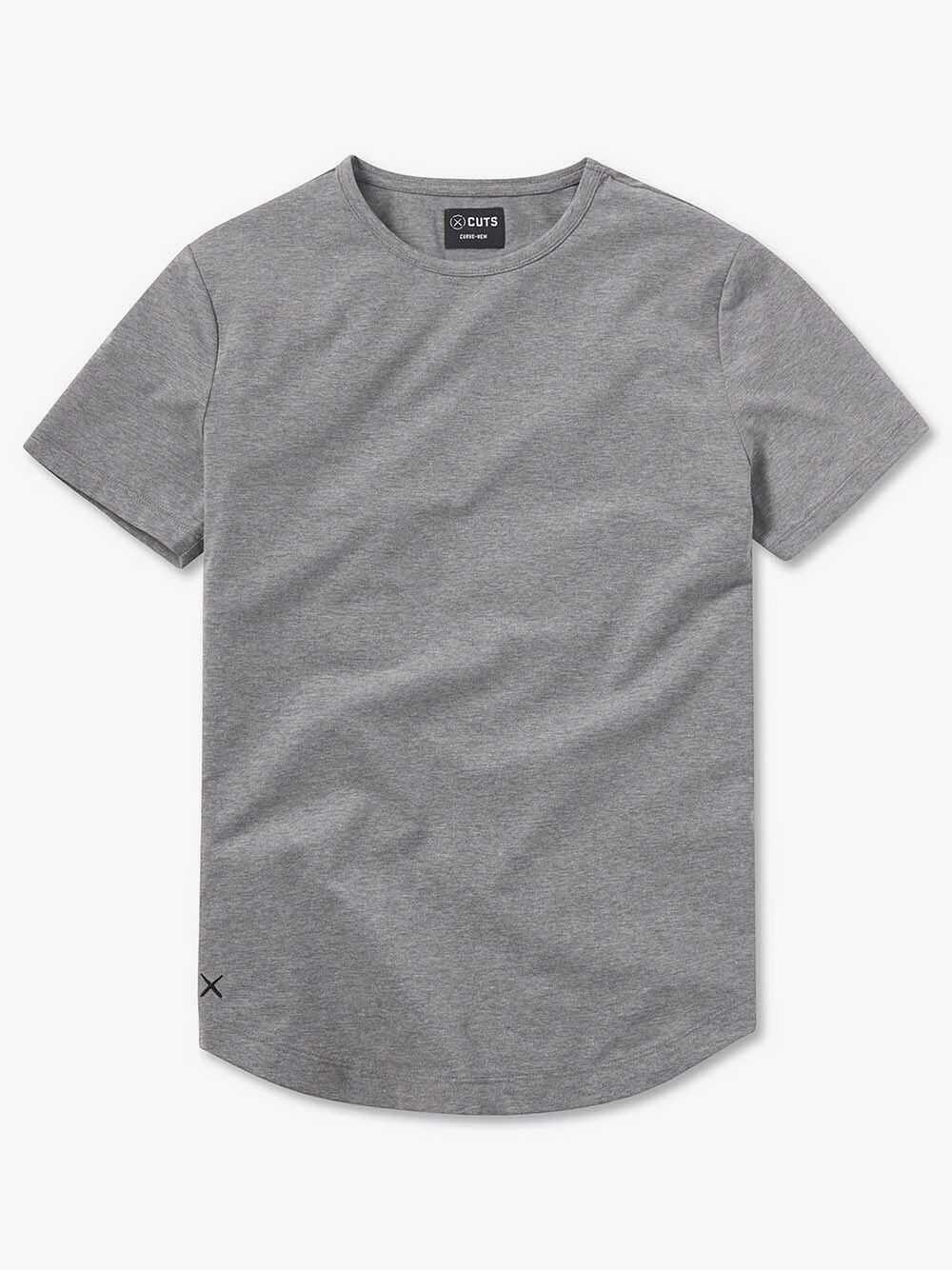 CUTS AO Curve-Hem Tee | Heather Grey Signature-fi… - image 1