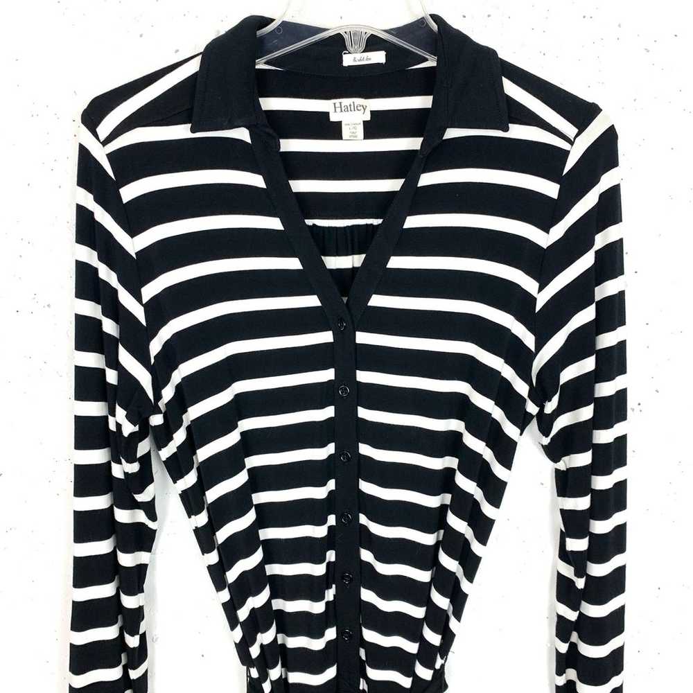 Hatley Womens Shirt Dress Mini Polo Collar Tab Sl… - image 4