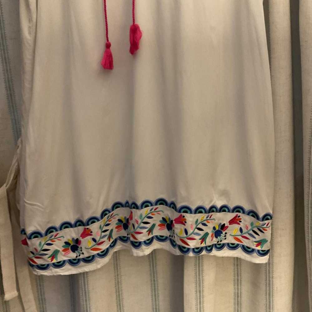 Marleylilly White XL Embroidered Shft Dress - image 5