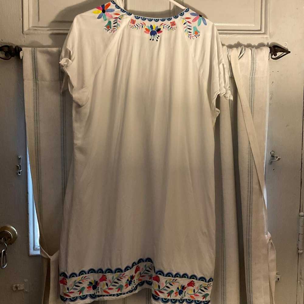 Marleylilly White XL Embroidered Shft Dress - image 8