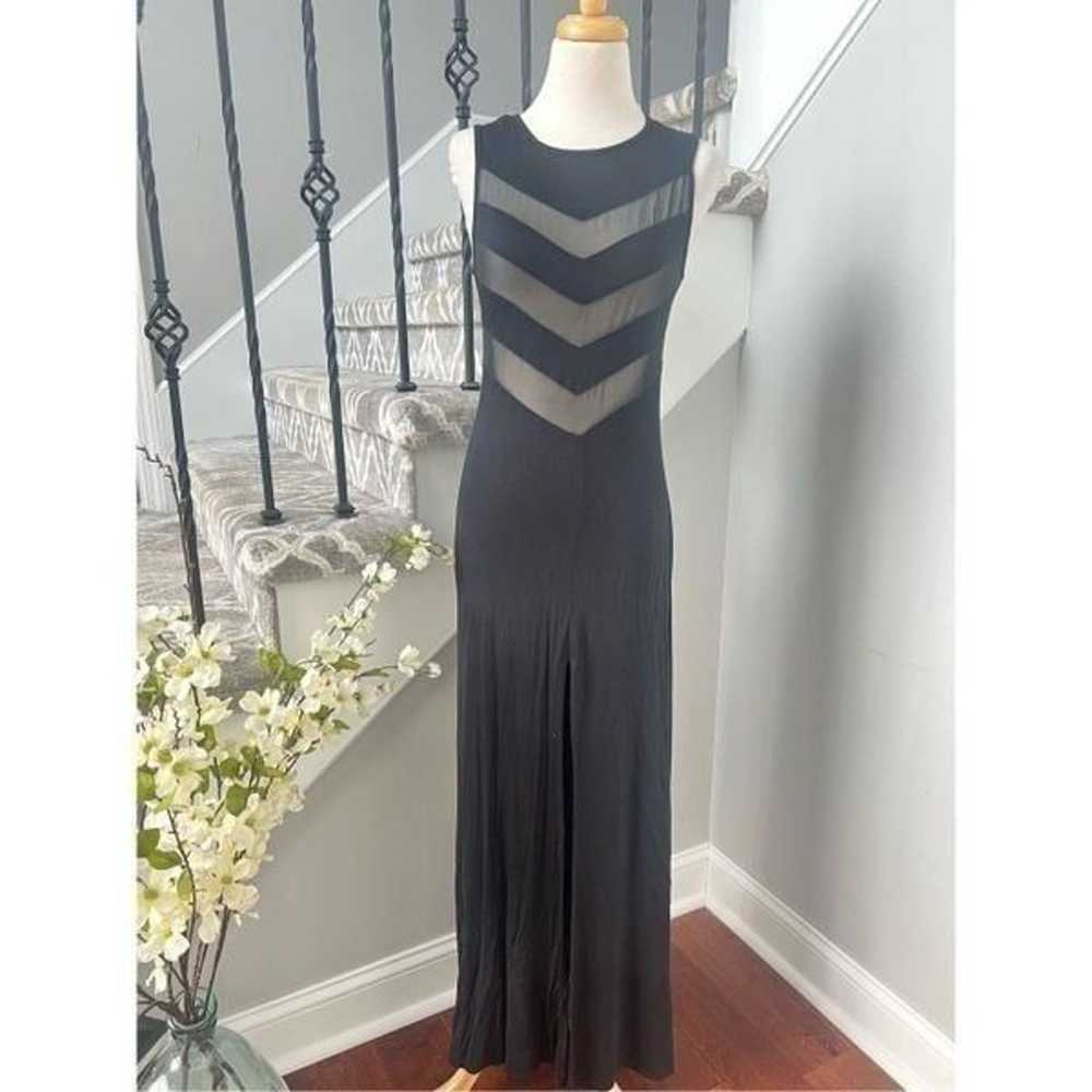 Lulus Maxi Dress Womens Small Black Jersey Knit S… - image 5