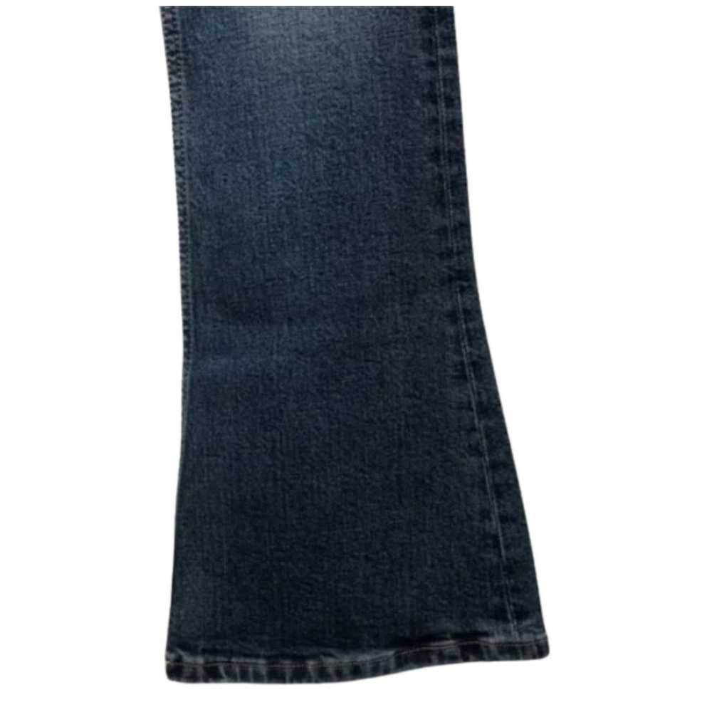 Zara ZARA Mid Rise Dark Wash Boho Denim Jeans, Fl… - image 6