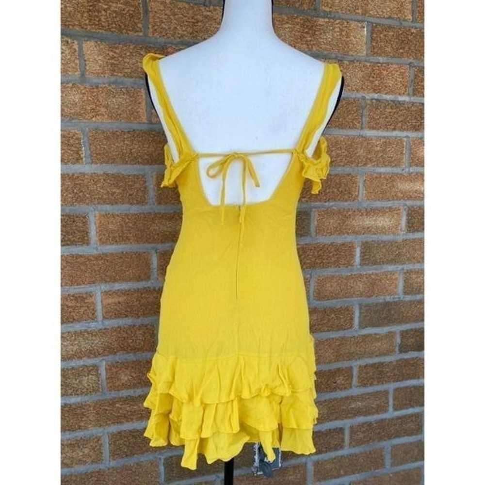 Lulus Carmela Yellow Ruffled Mini Dress - image 5