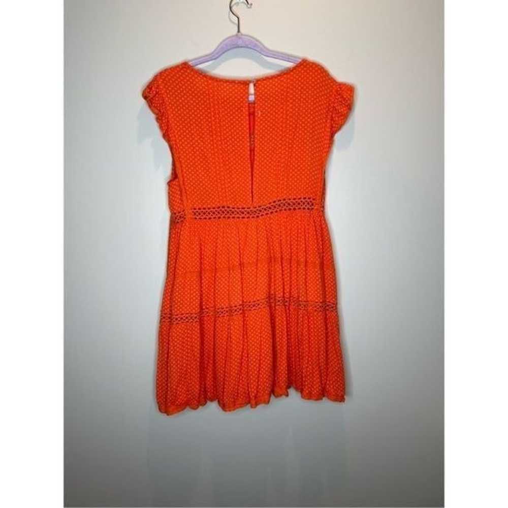 Free People Retro Kitty Crochet Mini Dress Orange… - image 5