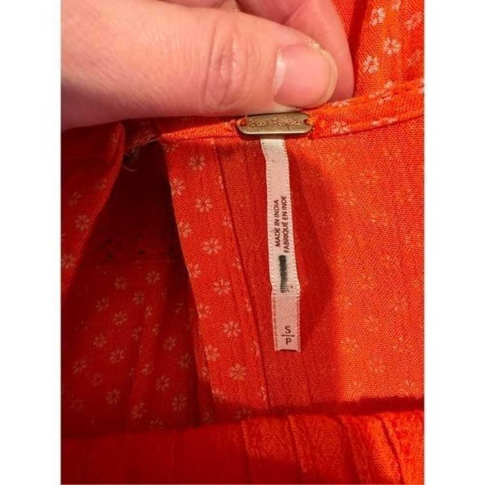 Free People Retro Kitty Crochet Mini Dress Orange… - image 6