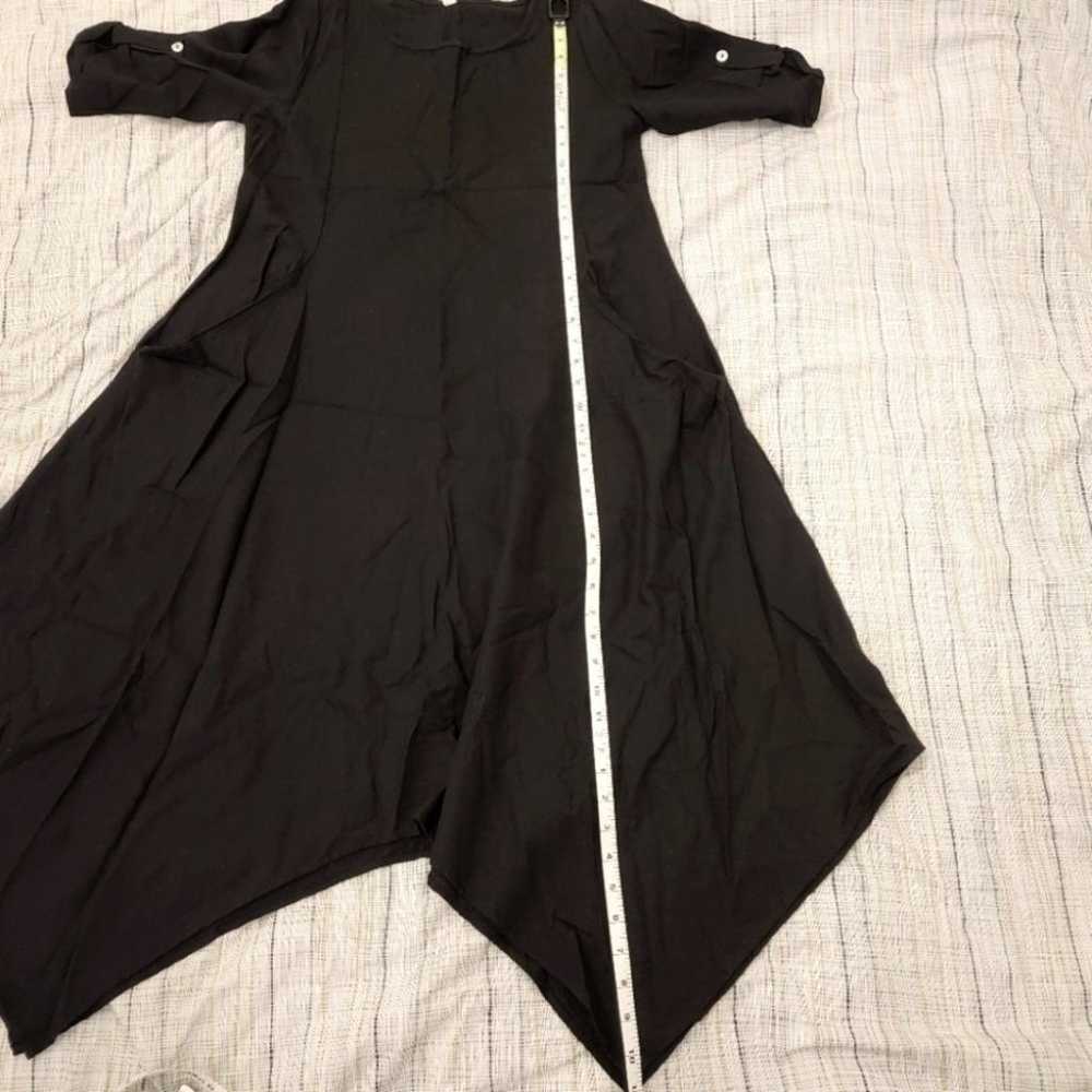 URBAN FLAMINGO BLACK Linen dress M - image 5