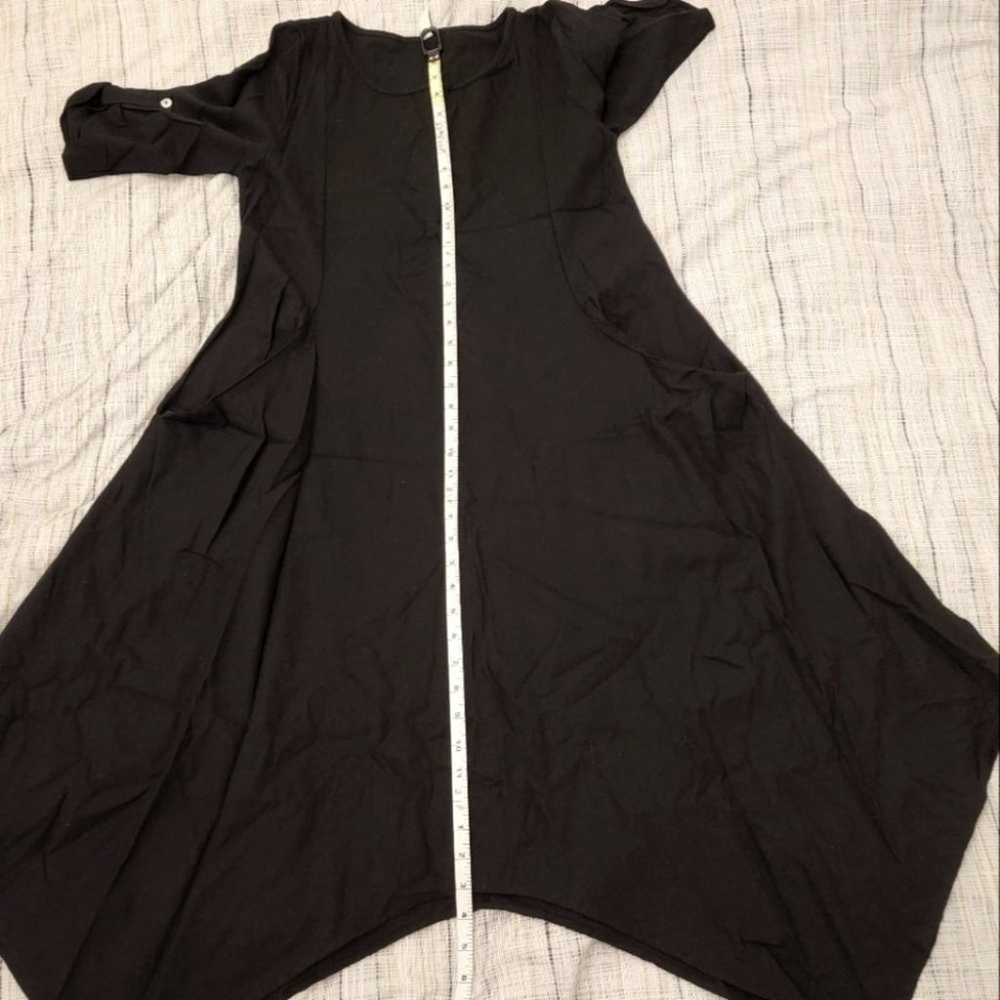 URBAN FLAMINGO BLACK Linen dress M - image 6