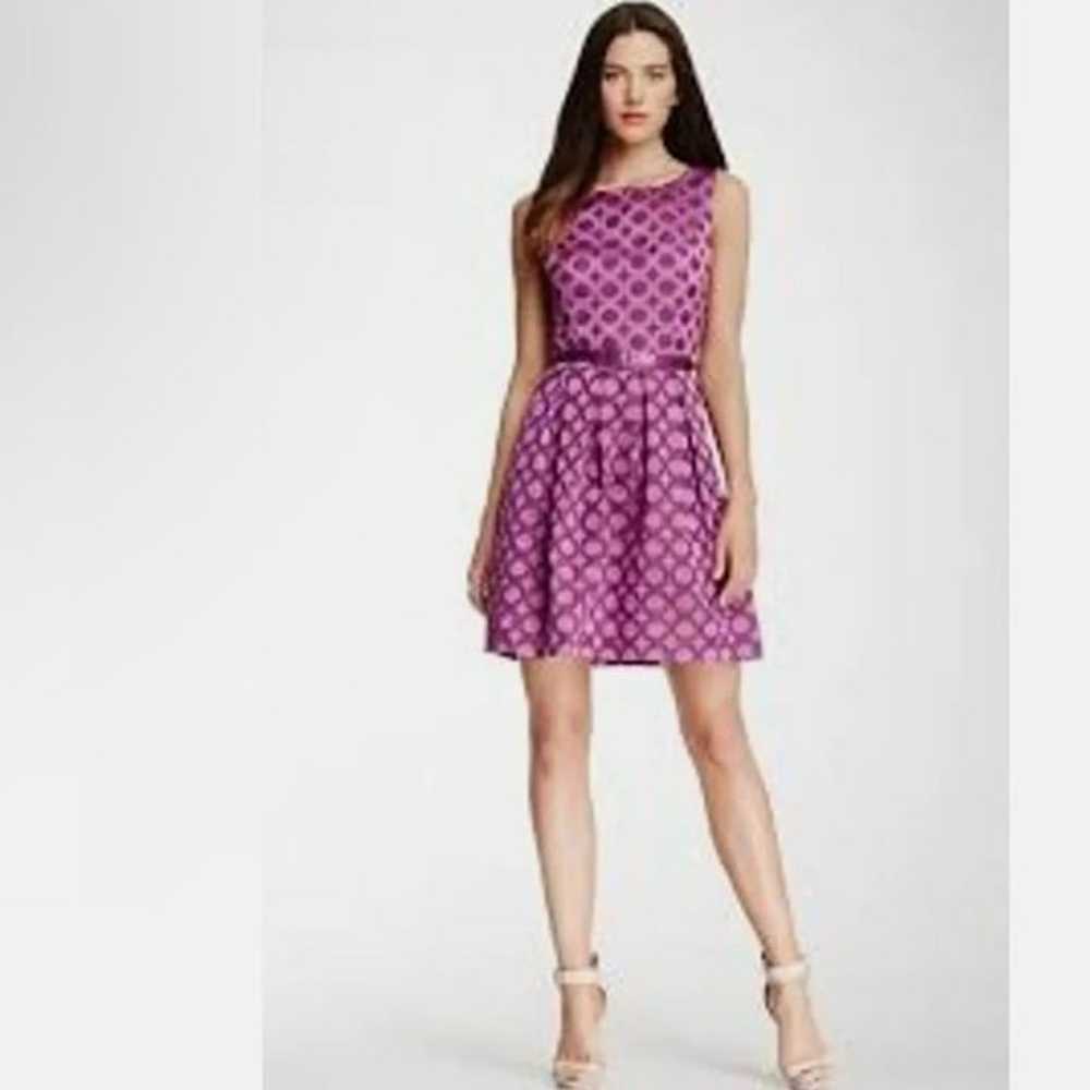 Trina Turk Purple Abstract Print Purple Dress 10 - image 1