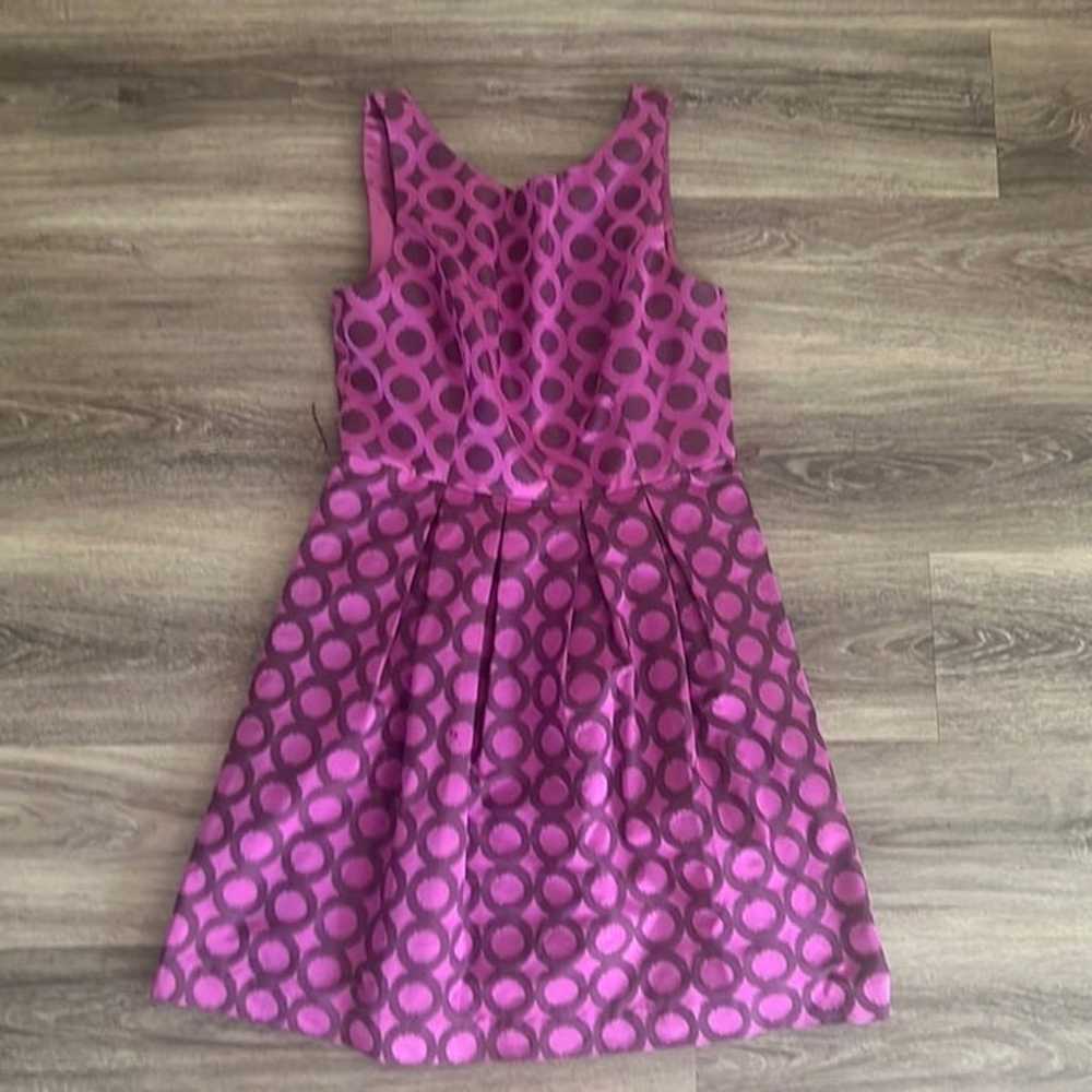 Trina Turk Purple Abstract Print Purple Dress 10 - image 2