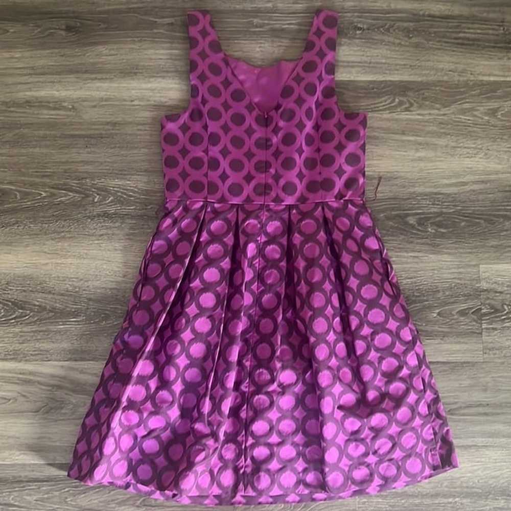 Trina Turk Purple Abstract Print Purple Dress 10 - image 3
