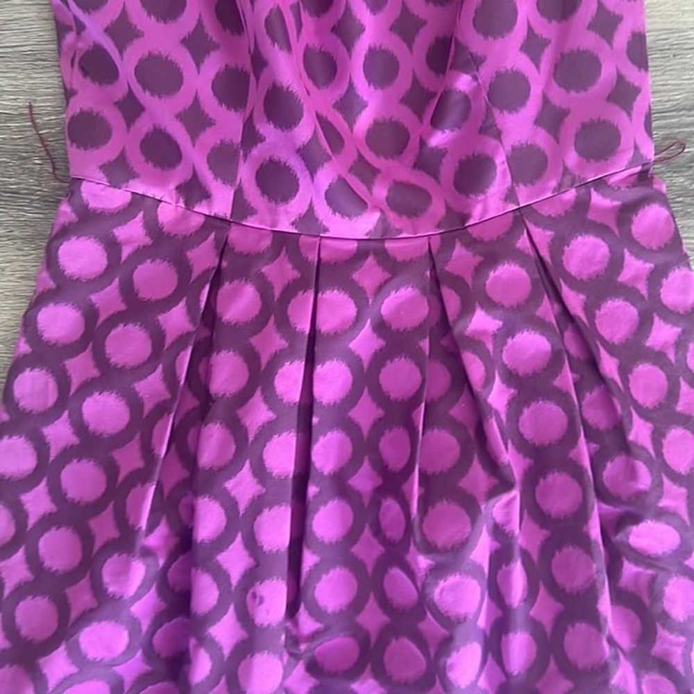 Trina Turk Purple Abstract Print Purple Dress 10 - image 5