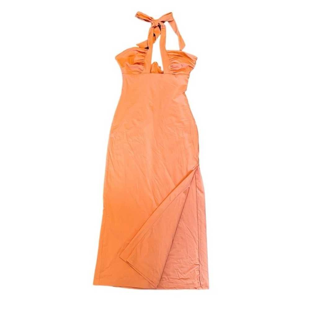 Bardot Guilia Halter Neck Midi Dress Peach Size XS - image 2