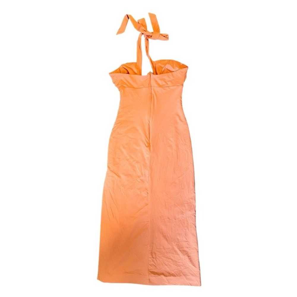 Bardot Guilia Halter Neck Midi Dress Peach Size XS - image 3