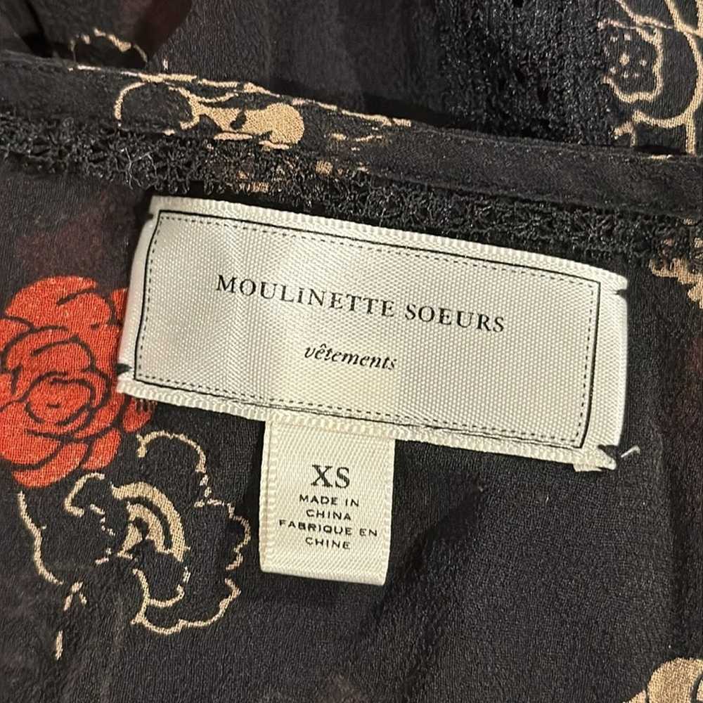 MOULINETTE SOEURS Floral Silk Dress sz XS - image 8