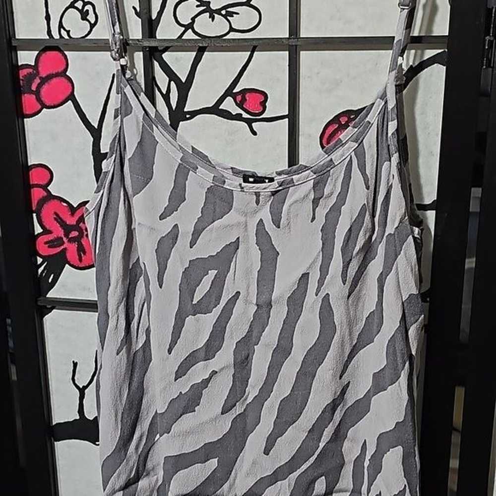 Monrow Zebra Print Spaghetti Strap Slip Dress Siz… - image 2