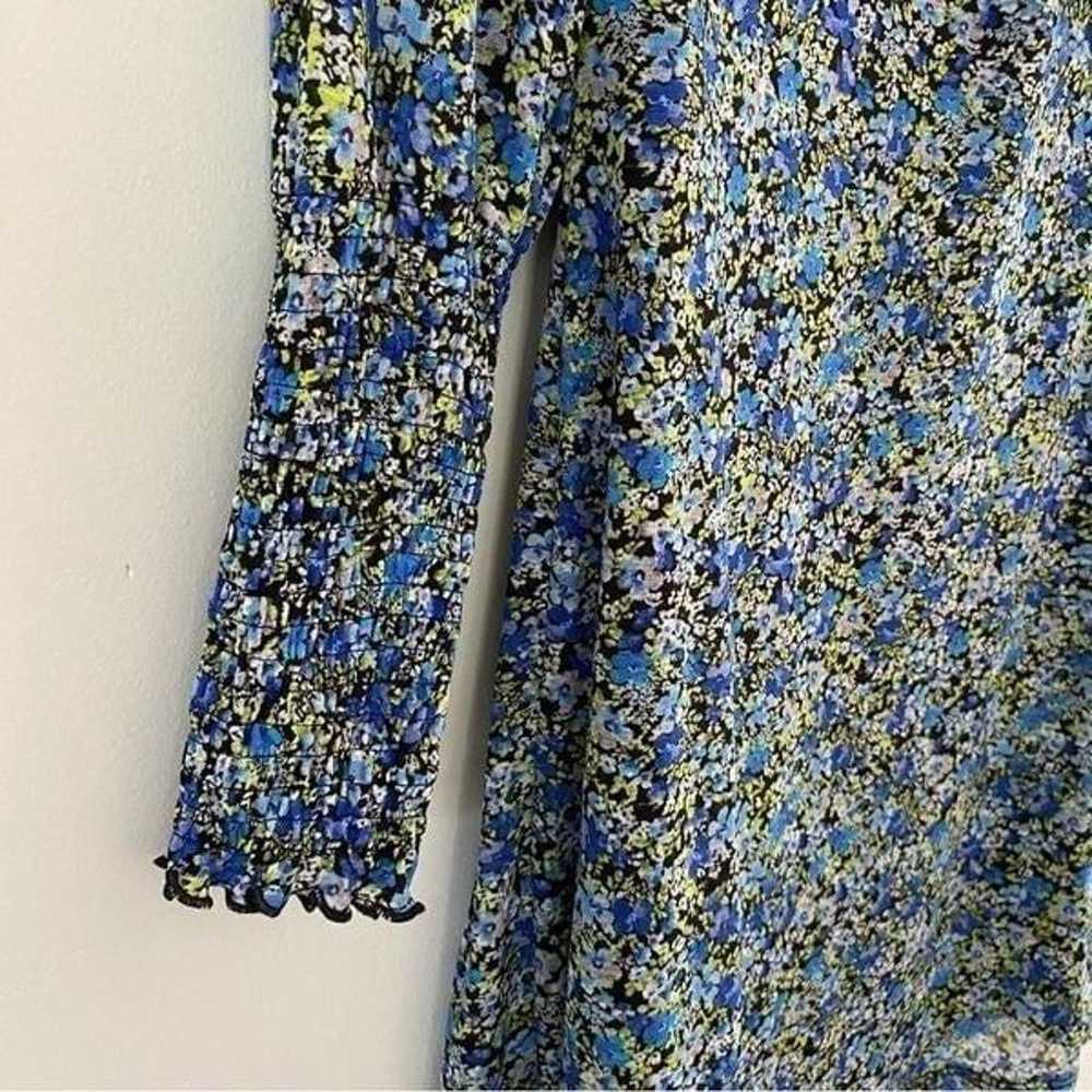 Topshop Blue Ditzy Floral Jersey Printed Mini Dre… - image 5