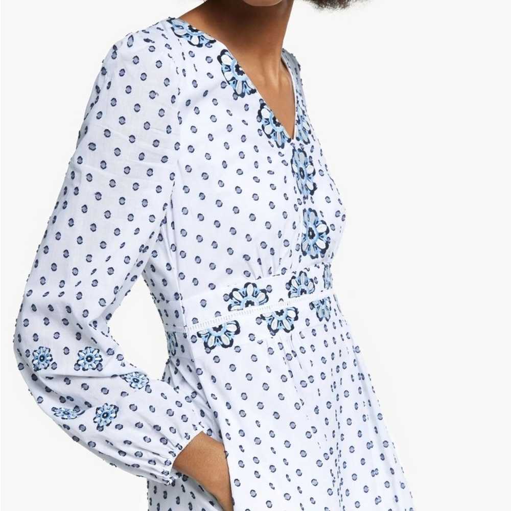 Biden | Womens Flossie Midi Embroidered Dress Whi… - image 3